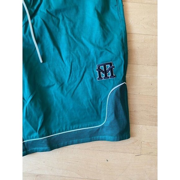 Topman "longline" green basketball shorts men's sz 38 drawstring - Picture 3 of 7